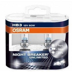 OSRAM лампочка HB3 12V P20D 60W NIGHT BREAKER UNLIMITED 2шт.