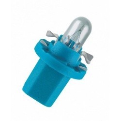 OSRAM лампочка (пластиковый цоколь) 12V 1.2W B8,5d (с голубым патроном)