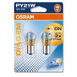 OSRAM лампочка 12V PY21W BAU15s DIADEM LC YELLOW 2 шт.