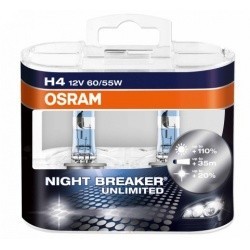 OSRAM лампочка H4 12V 60/55W NIGHT BREAKER UNLIMITED 2шт.