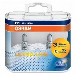 OSRAM лампочка H1 (55) P14.5s ULTRA LIFE  (евробокс, 2шт) 12V  1/10