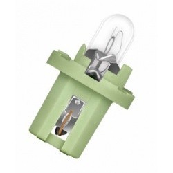 OSRAM лампочка (пластиковый цоколь бело-зеленый) 12V 2W B8,3d