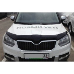 Дефлектор капота SKODA YETI 13> темные