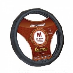 Оплетка на руль AUTOPROFI AP-1050 (черный) кожа M