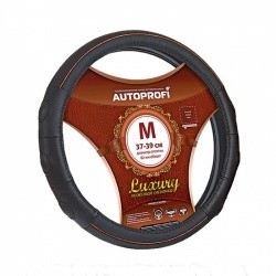 Оплетка на руль AUTOPROFI AP-1060 (черный) кожа M