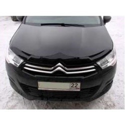 Дефлектор капота CITROEN С4, HB, SD, 11> темный