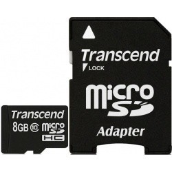 Карта памяти Transcend MicroSD 8Gb (SD adapter) Class 10 TS8GUSDHC10