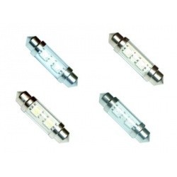 Автолампа C15W (SV8.5/8) 39мм 2 SMD LED SUPER BRIGHT YELLOW