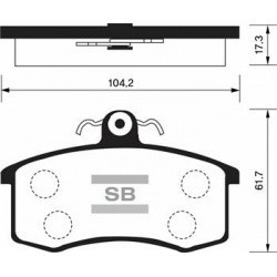 SANGSIN колодки тормозные передние LADA 2108, 2109, 2110, 2112