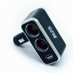 Разветвитель прикуривателя AVS 12/24 (на 2 выхода+USB) CS211U