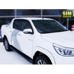 Дефлектор боковых дверей TOYOTA HILUX 15-, ДубКлаб, темный,4ч.