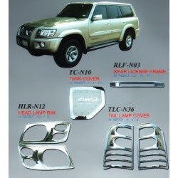 Комплект накладок NISSAN PATROL 1997-2010, хром