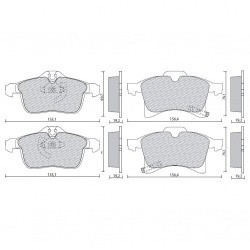 ROULUNDUS колодки тормозные П OPEL Astra H, Zafira B (кроме OPC/VXR)