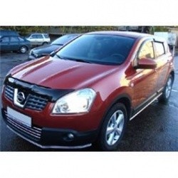 Дефлектор капота NISSAN QASHQAI/+2 07-09 темный (Logo)