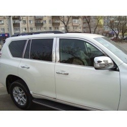 Накладки на боковые зеркала TOYOTA LAND CRUISER PRADO 150 2009-н.в., хром, 2 шт.