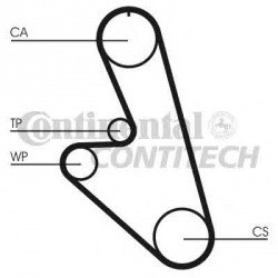 CONTI ремень грм. DAEWOO ESPERO 1.8,2.0 OHC 95-