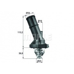 MAHLE термостат 90°C FORD Fiesta, Focus, C-Max,  Galaxy, Mondeo IV, S-Max;  VOLVO C30, S40 II, V50,