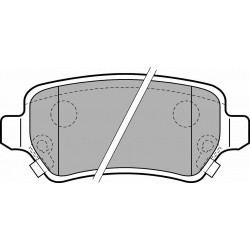 DELPHI колодки тормозные З OPEL Astra, Zafira 01- (LUCAS)