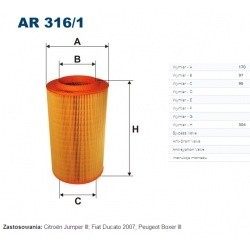 FILTRON фильтр воздушный CITROEN Jumper; FIAT Ducato; PEUGEOT Boxer 2.0D-3.0D 06-