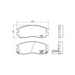 HSB колодки тормозные П MITSUBISHI Galant (EA7A, EC7A) 02-, Lancer -00