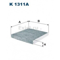 FILTRON фильтр салонный угольный AUDI A3 (8V) 08-; SKODA Octavia III 13-; VW Golf VII (5G1, BA5) 12-