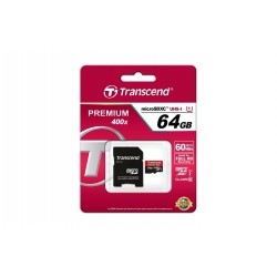 Карта памяти Transcend MicroSD 64Gb (SD adapter) Class 10 UHS-I