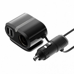 Разветвитель гнезда прикуривателя  CC-003, 1гнездо+2USB, OLMIO