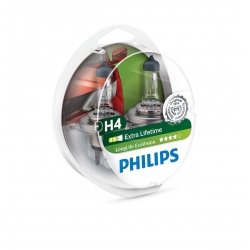 PHILIPS лампочка H4 (60/55) LONG LIFE ECO VISION 12 V DUOBOX 2 шт.